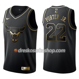 Muški NBA Dres Chicago Bulls Otto Porter Jr. 22 Nike Crna Golden Edition Swingman